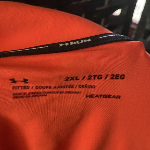 NWT Under Armour fitted 3/4 zippered sweat jacket with gray&orange men XXL & M - Picture 8 of 9